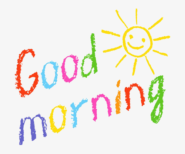 早上好英文字母简笔画