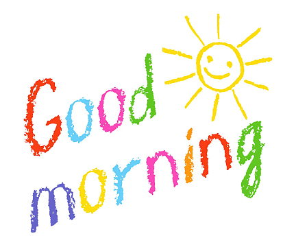 早上好英文字母简笔画