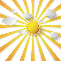 万丈光芒矢量免抠