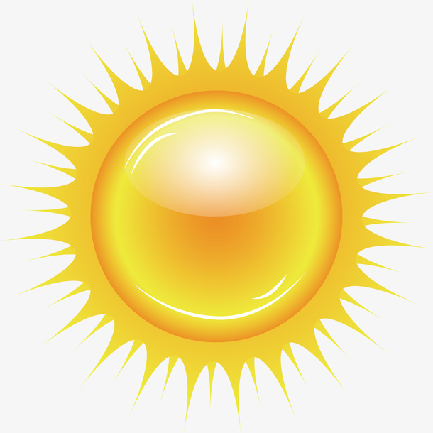 太阳阳光黄色矢量