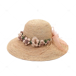 女士草帽免扣素材