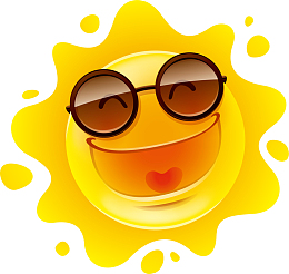 卡通大笑太阳