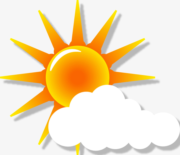 精美太阳白云矢量元素