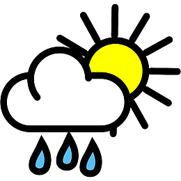 太阳下雨的云图标