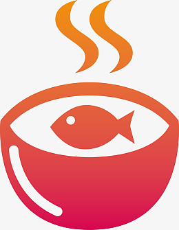 冒着烟的鱼汤素材图