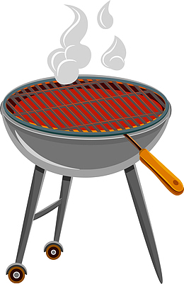 灰色烧烤炉
