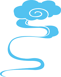 蓝色矢量烟雾素材图