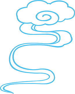 祥云烟雾创意矢量图