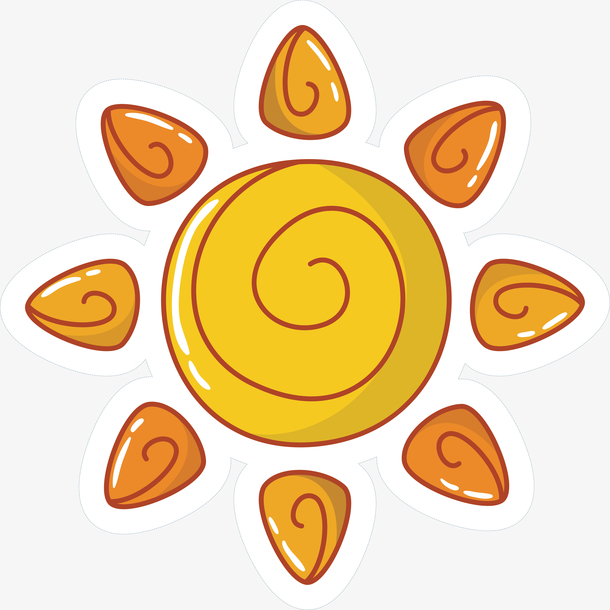 太阳贴纸设计