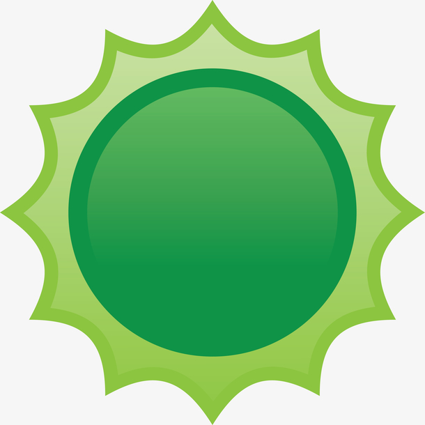 绿色太阳矢量素材图