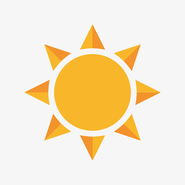 卡通橙色太阳图案