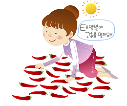 捡辣椒的女孩