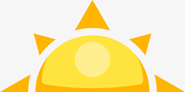 水彩,绿植,夏天,植物,夏天你好,设计,休闲,树叶,平面设计,黄色太阳