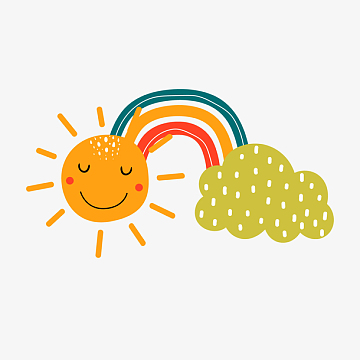 夏季太阳云朵彩虹