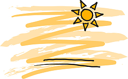 黄色手绘夏日线条