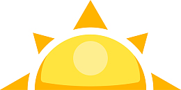 清新水彩黄色太阳矢量素材