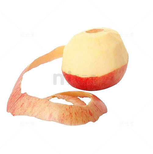 削了一半皮的苹果