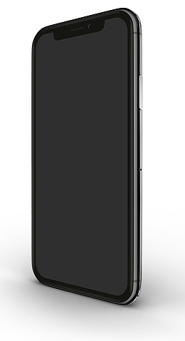 侧视iPhoneX苹果手机