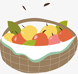 卡通篮子素材_卡通篮子png图片下载_觅元素