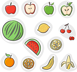 手绘水果矢量图