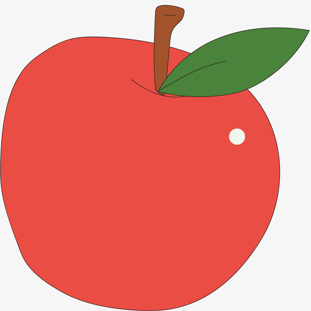 卡通苹果矢量图下载