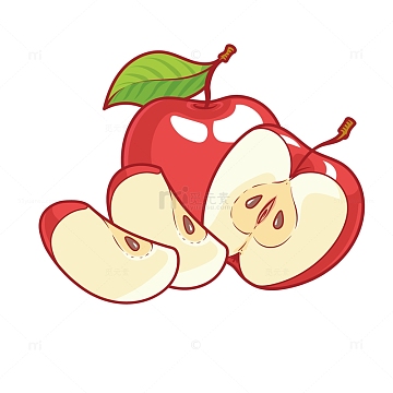 卡通苹果矢量图下载
