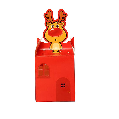 红色小鹿平安果包装盒