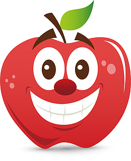 卡通可爱水果高级矢量苹果