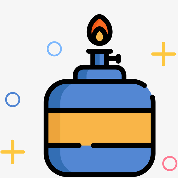 矢量mbe风格酒精灯图标元素