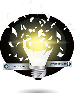 节约用电灯泡地球一小时环保公益