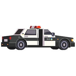 黑色组装交警车