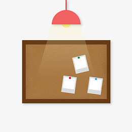 快递公告布告栏矢量图