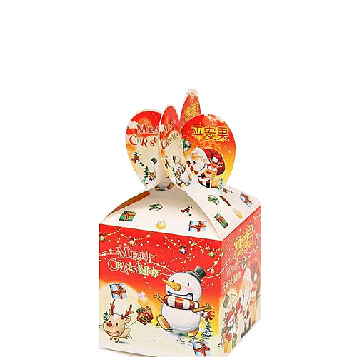 雪人图案平安果包装盒