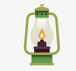 扁平化煤油灯矢量素材