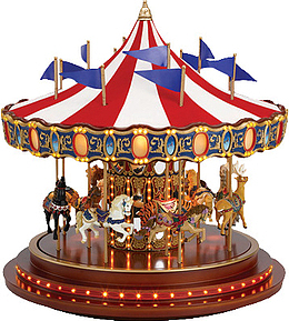 卡通游乐场旋转木马