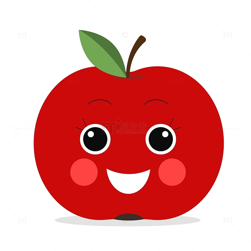 红色苹果可爱表情