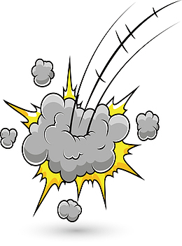 卡通爆炸炸开设计图