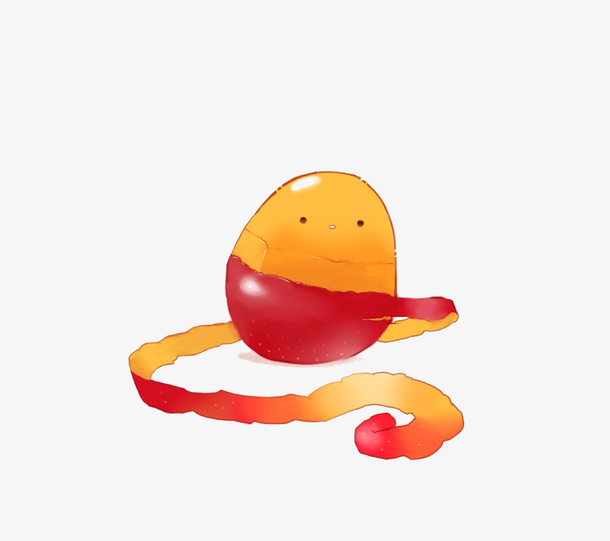 削了一半的苹果图片素材