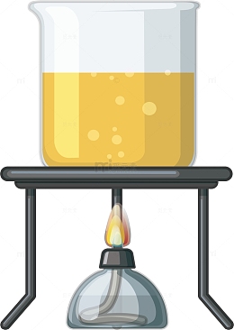 化学实验酒精灯加热烧杯