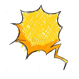 爆炸形状的对话框免抠素材