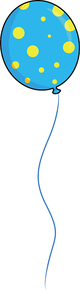 矢量图蓝色的气球