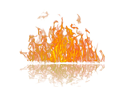 创意红色倒影火焰