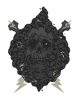 烟雾骷髅素材_烟雾骷髅图片元素-觅元素