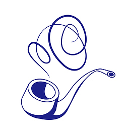 蓝色烟斗背景装饰