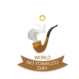 世界无烟日标签矢量图