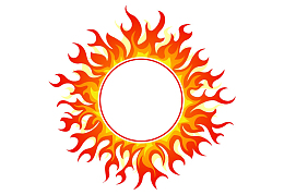 创意红色火焰圆环