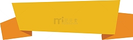 黄色卡通丝带素材图