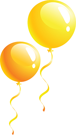 儿童节美丽橙色气球