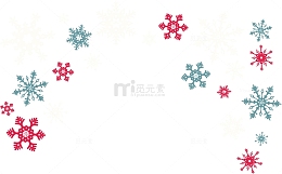 冬季多彩雪花