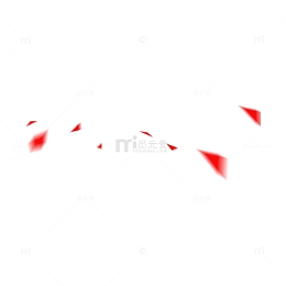 红色漂浮几何三角形元素